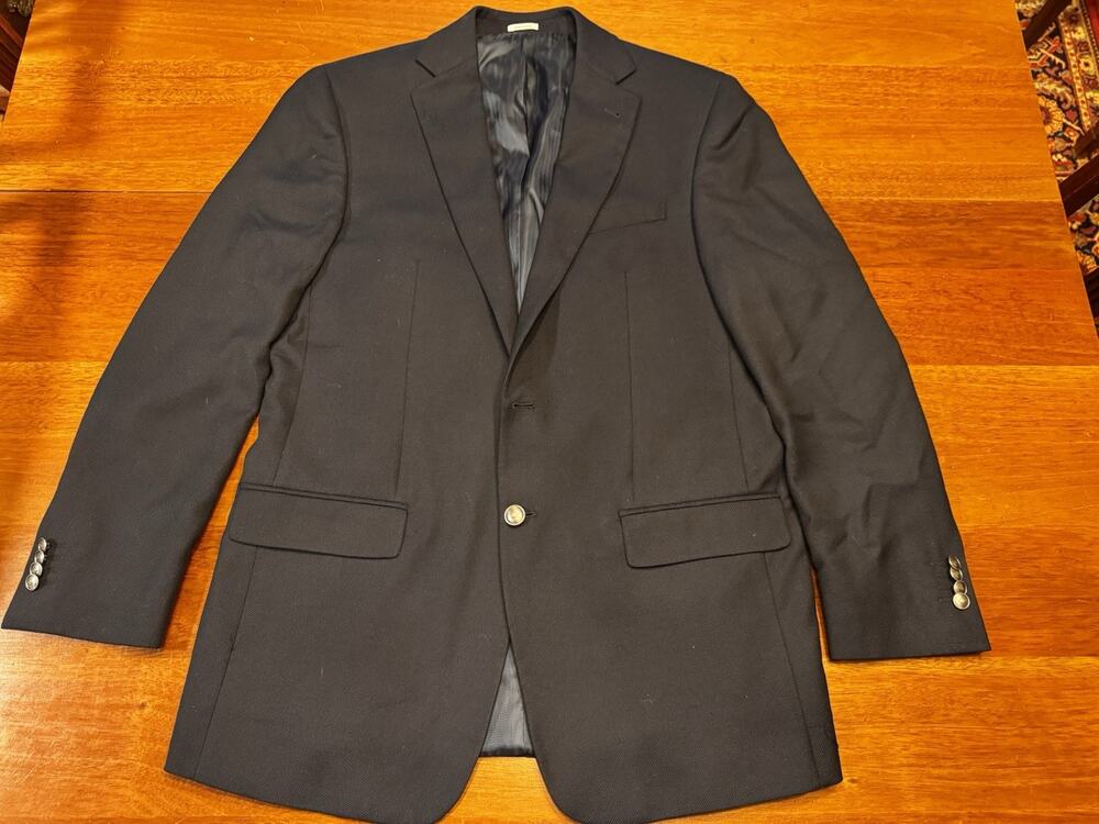 42 Extra long 1865 Reda super 110s Joseph Abboud dark navy blazer